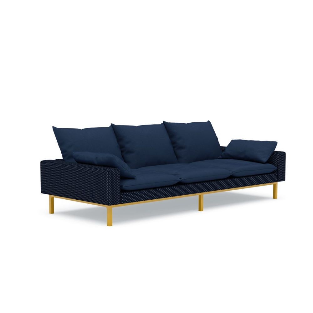Migliorino Design Sofa 3 posti Spencer in tessuto sfoderabile