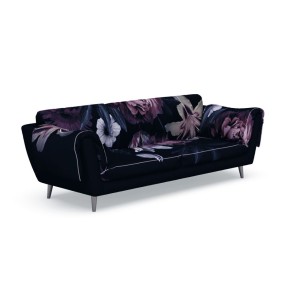 Migliorino Design Sofa 3 seats Milonga in Graphic NEREIN fabric